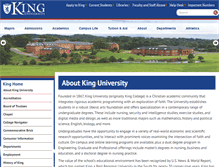 Tablet Screenshot of about.king.edu