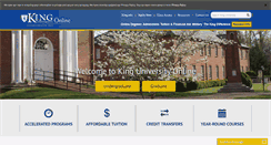 Desktop Screenshot of online.king.edu
