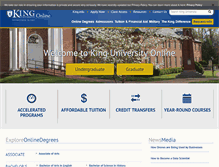 Tablet Screenshot of online.king.edu